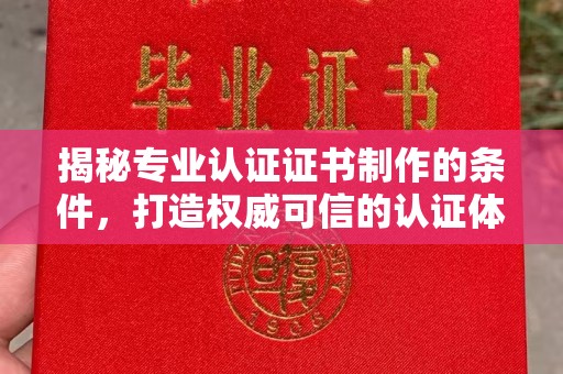 阳泉揭秘专业认证证书制作的条件，打造权威可信的认证体系