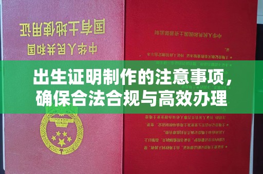 阳泉出生证明制作的注意事项，确保合法合规与高效办理